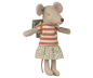 Preview: Maileg Maus große Schwester mit Rucksack grün