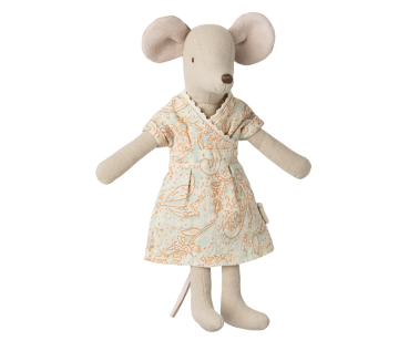 Maileg Mama Maus mit Kleid und Tasche