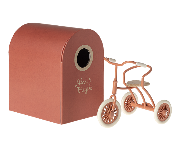 Maileg Maus Dreirad mit Garage
