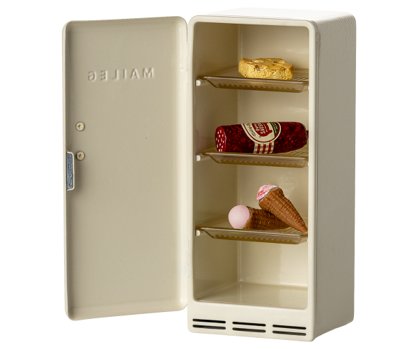 Maileg Maus  Kühlschrank mit Lebensmitteln (inkludiert)
