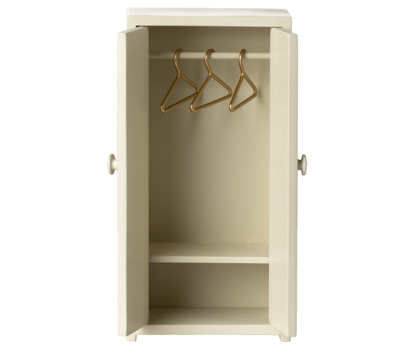 Maileg Kleiderschrank offen mit Kleiderbügeln